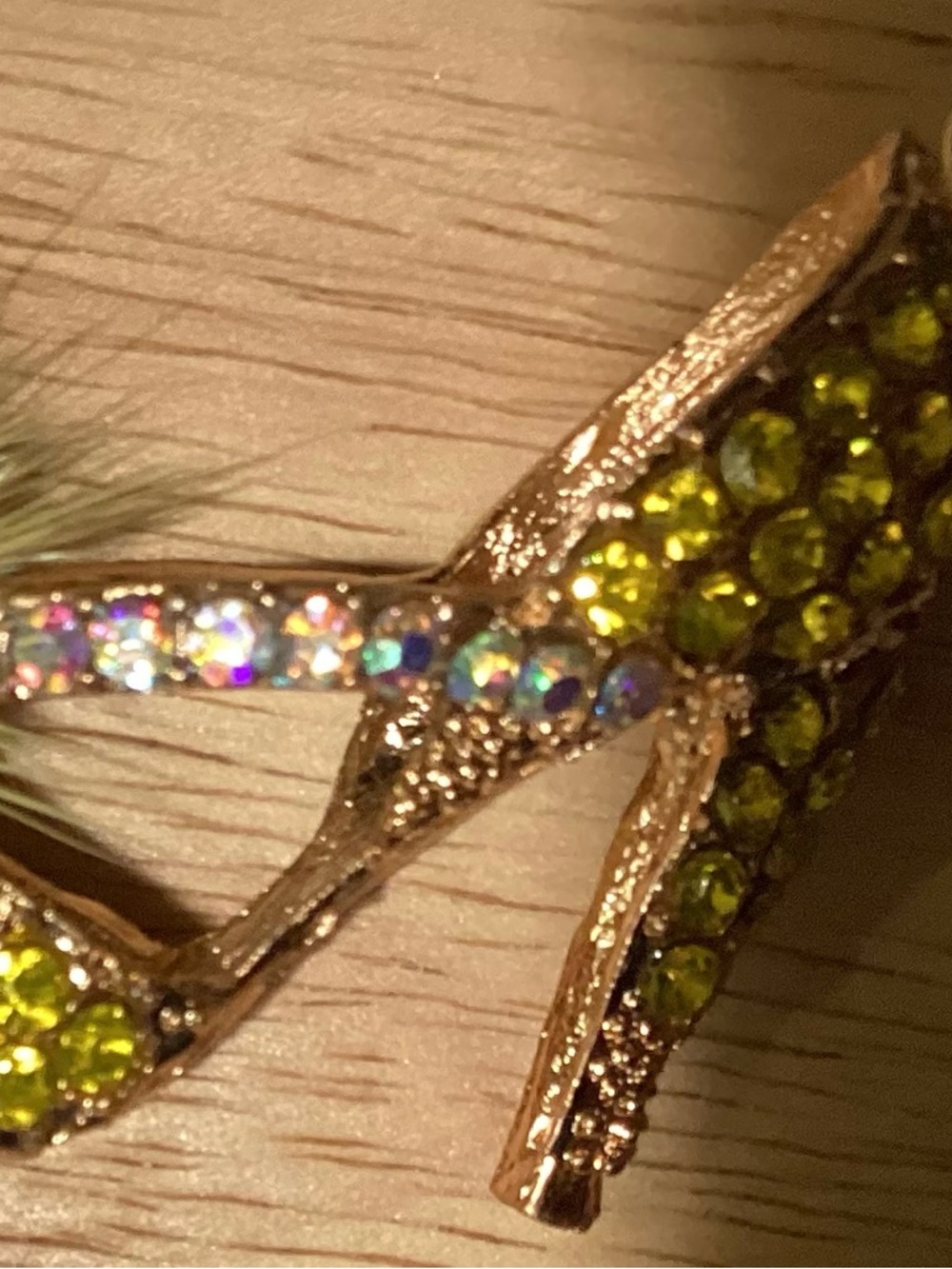 Rhinestone Yellow Fur Pom High Heel Keychain or Bag Charm - Picture 7 of 8